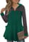 Gaharu Damen Pullover Langarm Winter Tunika Lang Winter Outfit Herbst Kleidung Damen Locker Pullover Damen mit Kapuze Women Knitted Sweater Flaschengrün,XL