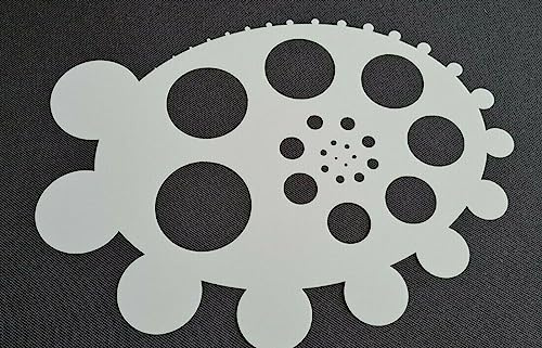 StencilsShop Circles Shape Geometric Stencil FX Texture Freehand Airbrushing Face and Body Painting Mask Pattern Template Flexible Reusable Mylar Shield Art Tool