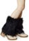 Panfurco Fluffy Leg Warmers for Women (L 25cm, Black)