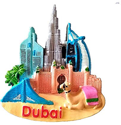 Kühlschrankmagnete, Magnet, Reise-Souvenir, Dubai Vereinigte Arabische Emirate, 3D-Kühlschrankmagnet, Reise-Souvenir, Geschenk, Zuhause, Küchendekoration, magnetischer Aufkleber, Dubai-Kühlschrankmagn