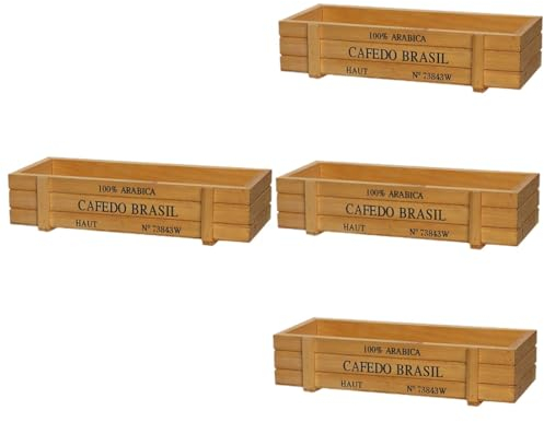 ARTIBETTER 4 Stück Bitterflaschen Aufbewahrungsbox Multitools Holz Weinhalter Mehrzweck-Werkzeugkisten-Boxen Mixer Flasche Barware Regal Korb Tablett Dekor Vintage Fall Holz Aufbewahrungsregal Brot
