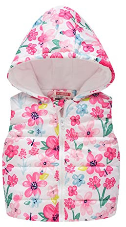 Luadnysin Kinderwesten Für Jungen Mädchen 130, Winterweste Gefütterte Stehkragen Weste Mit Kapuze Winddicht Ärmellose Jacke Baby Warme Steppweste Casual Leichte Jacke Outwear Übergangsjacke 1-5 Jahre