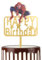 Mciskin Cartoon Happy Birthday Cake Topper Multicolor Cupcake Topper for Birthday Party Spider Cake Toppers for Boys Gold Birthday Cake for Baby Gold Theme Cake Decorations Supplies (Spider Man)
