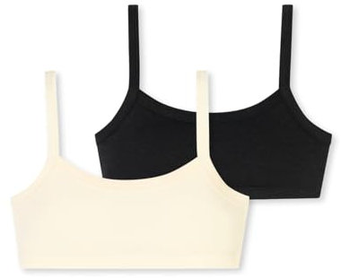 Schiesser Mädchen 2 Pack Unterwäsche Bustier Mit Spaghettiträger - 95/5 Organic Cotton Bio Baumwolle Größe 140 Bis 176 BH, Sortiert 1_181940, 176 EU