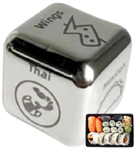 Yianyal Lebensmittel-Würfel, Würfelspiel, Datum, Nacht, für Paare, Date-Nacht-Geschenk, Weihnachtsstrumpffüller, Hochzeitstag, Stahlgeschenk