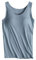 Vest Top with Built in Bra for Women Summer Plain Loungewear Tank Tops with Padded Bra Sleeveless Loose Fit Workout Yoga Gym Vests Ladies Casual Comfy Soft Inbuilt Bra Tops