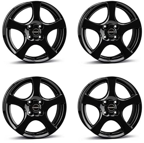 4x Borbet Felgen F 6.5x16 ET38 4x100 black glossy kompatibel mit Opel Adam Agila Astra Corsa Karl Meriva Tigra