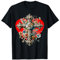 Italien Kreuz Kruzifix Kreuze Religion Herz Jesus Messias T-Shirt