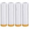 HRJZF 4 Rolls 2.4M x 20M Dust Sheet Rolls,Masking Film Rolls with Self-Adhesive Tape,Plastic Dust Sheet,Drop Film Pre-Taped Masking Film for Painting Decorating Covering
