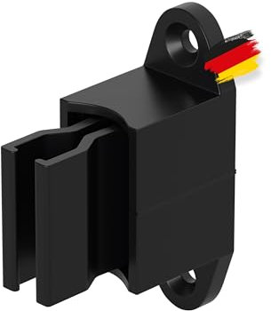 BAUHELD® Kurbelhalter für Kurbelstange [Made in Germany] - Wand-Halterung für Rolladen-Kurbel mit 12 bis 17mm Durchmesser [1 Stück] - Verstellbar mit elastischem Griff - Lochabstand 48mm - RAL9005