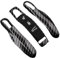 Happyit Clé Key Cover Étui Coque télécommander pour Porsche Panamera Spyder Carrera Macan Boxster Cayman Cayenne 911 970 981 991 (Motif de la fibre de carbone)