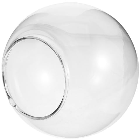Kugelförmiger Lampenschirm aus Glas, 150mm Klar, Ersatz | Einlass 70mm, Transparentes Design, Einfach zu Montieren, Passend für Kronleuchter und Wandleuchten