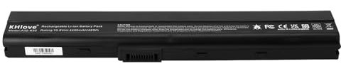 KHlove A32-K52 Laptop Batteria per Asus K52 K52F K52J K52JB K52JC K52JE K52JK K52D K52DE K52DY K52N X52 X52F X52J X52JB X52JC X52JE K52JR K52JT X52N A42 A52 A52F A52J A52N A62 K42J K42JC K62 P62 P82