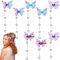 WLLHYF 8 Stück Schmetterling Quaste Haarspangen bewegliche Stoff Schmetterling Haarnadel mit abnehmbarer Quaste niedlichen Strass Pins Seite Clip Haarspangen Zubehör für Frauen Mädchen (Stil 3)