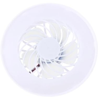 YIUMLHHH Ventilador de Techo E27 con luz LED, lámpara Moderna de 5 aspas, lámpara de Ventilador de 5,79 Pulgadas, Montaje Empotrado con convertidor B22 a E27, 85V-265V 918D