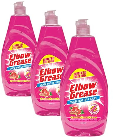 Elbow GreaseWashing Up Liquid, Pink Blush 600 ml (Pack of 3)