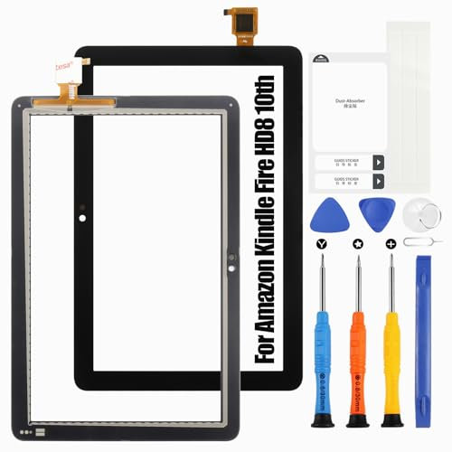 Screen Replacement for Amazon Kindle Fire HD8 / HD8 Plus 10th Gen 2020 - for Amazon HD8 2020 Touch Screen Digitizer K72LL3 K72LL4 Glass Panel Sensor Repair Kits (Not LCD Display)