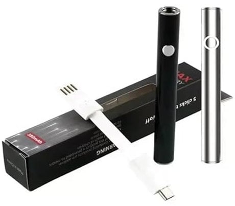 Vape Pen Battery Starter Kit Rechargeable for 510 Thread Cartridges Stick USB Variable Voltage 380 mAh Vaporizer for CBD and Thick Oil Electronic Vaporizer No Nicotine (Rose Gold)