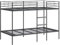 vidaXL Etagenbett ohne Matratze Schwarz 107x203 cm Stahl, Bettgestell, Hochbett, Etagenbett mit Leiter, Bettrahmen, Schlafzimmermöbel