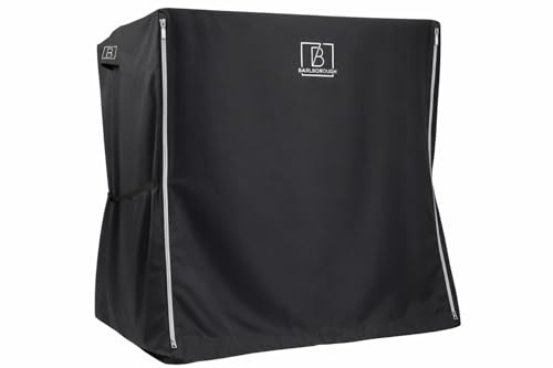 Barlborough Garden Swing Cover | Waterproof Wind Resistant Large Outdoor Garden Swing Seat Cover with Air Vents and Zips | (2 Seater- Black)