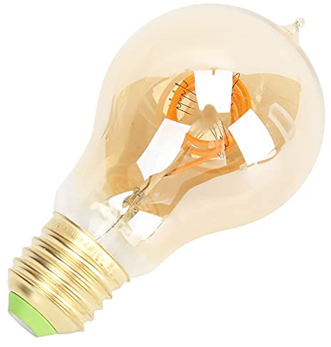 Yosoo Health Gear Ampoule LED A60 E27 à Filament 4 W 220 V, Lumière Chaude à intensité Variable, Verre Transparent 220 Lm, Facile à Visser pour café, Salle à Manger, Salon, Lampe de Table (GOLD)
