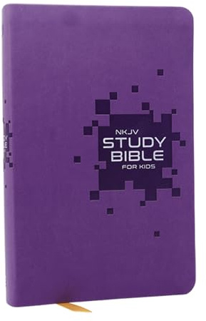 NKJV Study Bible for Kids, Purple Leathersoft: The Premier Study Bible for Children (Ages 7-12)