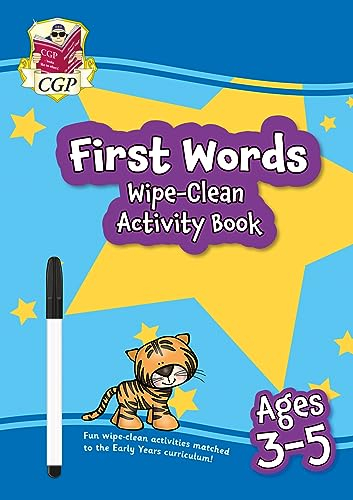 First Words Wipe-Clean Activity Book for Ages 3-5 (with pen) (CGP Reception Activity Books and Cards)