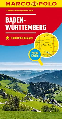 MARCO POLO Regionalkarte Deutschland 11 Baden-Württemberg 1:200.000: Wegenkaart Schaal 1 : 200.000