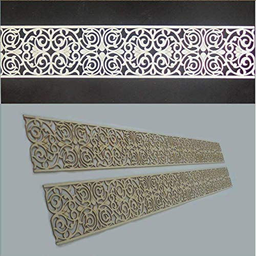 Zagora Dekorpaneele Bordüre mit Ornament Slimania - 4 Stück zu je 100x10x0,3 cm