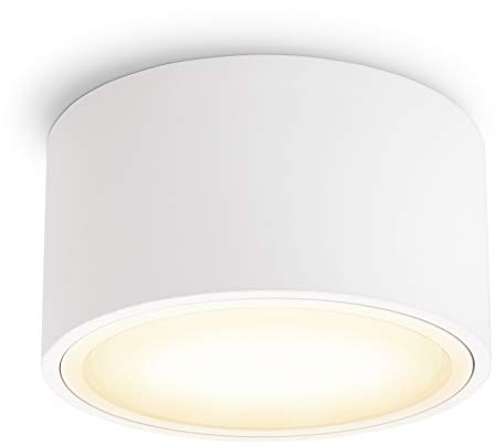 SSC-LUXon CELI-X Aufbauleuchte LED flach mit schöner Lichtfläche - LED GX53 warmweiß 3W 230V - Decken Aufbauspot weiß rund