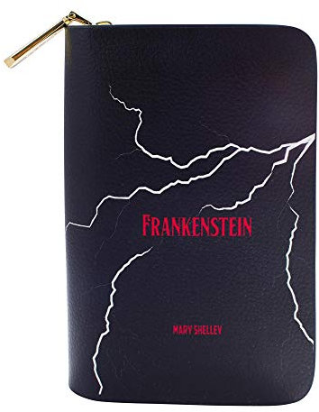 Well Read Frankenstein buchinspiriertes Portemonnaie mit Rundum-Reißverschluss für Literaturliebhaber Veganes Kunstleder Clutch Geldbörse Damen