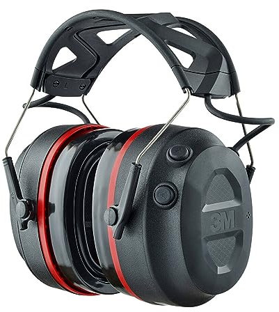 3M Pro-Protect + Gel Cushions, protector auditivo electrónico con tecnología inalámbrica Bluetooth, NRR 26 dB, color negro