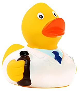 Schnabels Quietsche-Ente Apotheker - Das quietschgelbe Geschenk für alle Anlässe - EIN tolles Accessoires am Badewannenrand oder auf dem Schreibtisch