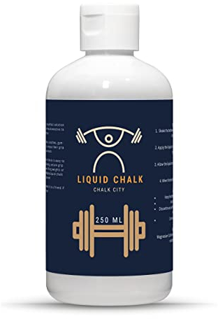 Chalk City Liquid Chalk 250ml | Maximum Grip and Sweat-Free Hands | Liquid Climbing Chalk | Quick Drying, No Mess Hand Chalk | Weightlifting, Yoga, Climbing, Powerlifting Gym Chalk (White)
