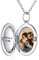ChicSilver Personalized Picture Oval Locket Necklace Print Photo Pendant with Chain 925 Sterling Silver Customized Frame Memory Jewelry