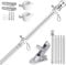 Verdenu 6 FT Wall Mounted Flag Pole, Adjustable Stainless Steel Flag Pole Kit with Holder, 360° Tangle Free Wall Mounted Flagpole for Outside House Garden Commercial (White)