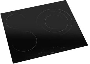 MS165-60cm Built-in Ceramic Hob, Black, 3 Cooking Zones, Built-in with Easy Touch Control, 9 Power levels, Electric Hobs, Ceramic Hob