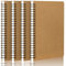 Yarotm A5 Notizbuch Kariert Spiral - 4er Pack Ringbuch a5 Kariertes - Notizblock Spiralbindung a5 Notebook - Notizheft Journal - Papier 100GSM Spiralblock a5