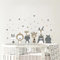 Tanlaby Animales de la Jungla Pegatinas de Pared Safari Animales Adhesivos Vinilos Boho Gris Bosque Jirafa León Decorativos Pared para Bebé Habitación Cuarto de Jugar Guardería Infantiles
