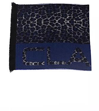Cavalli Class Blauer Wollschal, Blau, Einheitsgröße