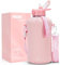 Youcan Plato Trinkflasche 2l Mit Strohhalm und Ärmel,Wasserflasche 2 Liter,2 liter Trinkflasche Sport,Gym Flasche, Fitness Gallon Water Bottle,Trinkflasche BPA Frei,Flasche Für Kohlensäure ，Rosa