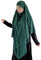 Yaqeen 3 lagiger XL chiffon Khimar blickdicht Hijab Kopftuch Jilbab Muslima Gebet (tannengrün)
