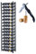 Lendo Online Weinregal - Weinschrank - Weinflaschenhalter - Weinlagerung - Schwarz - Pulverbeschichteter Stahl - Metall - Flaschenregal - Industrieller Stil - 45x20x160 cm (64 Flaschen)