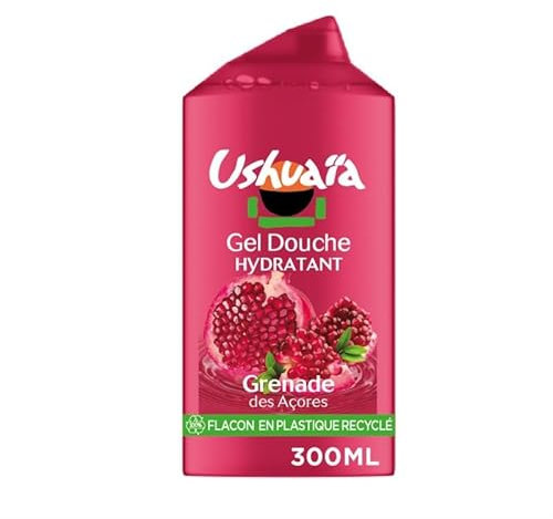 Sensation Douceur et Fraîcheur - Gel douche pulpé à la grenade 300ml USHUAIA - Éclat naturel et hydratation intense - Hygiène et beauté pour une peau res - Le Lot De 4