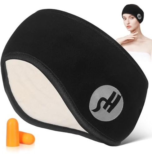WOONEKY Schlaf-OhrenschüTzer-Stirnband Bequeme OhrenschüTzer Augenmaske Zum Schlafen Tragbarer FüR Damen Und MäNner Perfekt FüR Reisen Und Outdoor-AktivitäTen Mit Ohrstöpseln