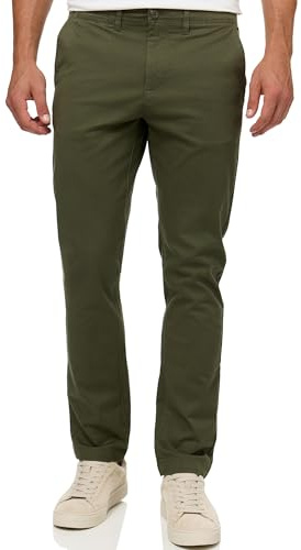 KRONSTADT Herren KSDaniel Chino Stoffhose mit 4 Taschen | Stretch Hose Herrenhose für Männer Army, 36/32