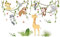 Katyjun Wandtattoo Babyzimmer Kinderzimmer Junge, Dschungel Tiere Baum Zweig Wandsticker Kinderzimmer Jungen