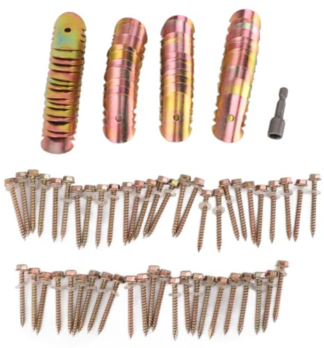 50 Sets Fence Wire Fasteners, Cat Claw Fence Fasteners, Carbon Steel Zinc Plated Wire Fencing Staples with Hex Socket Wrench for Repairing Fence