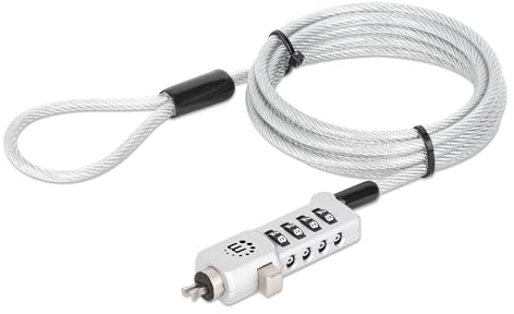 Manhattan 440301 cable lock Silver 1.8 m