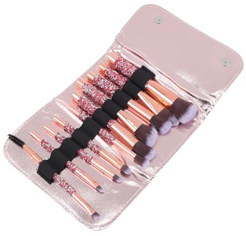 WOONEKY Ensemble de 10 Pinceaux de Maquillage en Long Manche Multifonctionnel Outils de Beauté Portable Applicateur de